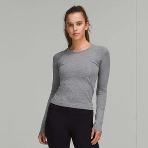 Lululemon Women’s Swiftly Tech LS 2.0 *Race Grey/Black Striped